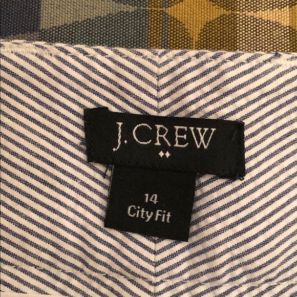 J. CREW "City Fit" Seersucker 5” Shorts Sz 14 NWOT - Picture 4 of 8